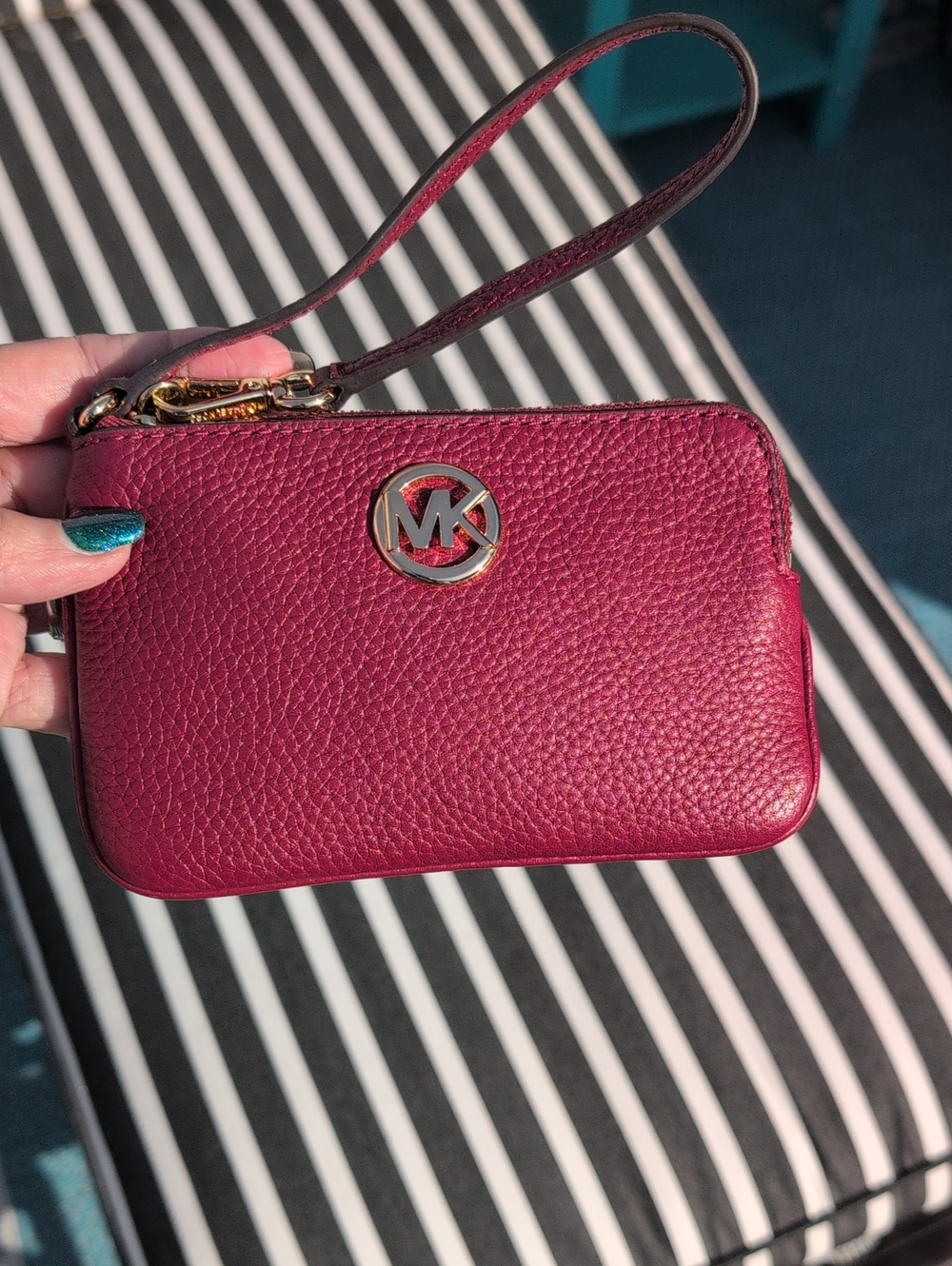 Michael Kors Pebbled Leather Wristlet